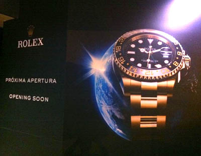 Impresion montaje vinilos nueva tienda Rolex El Corte Ingles Castellana